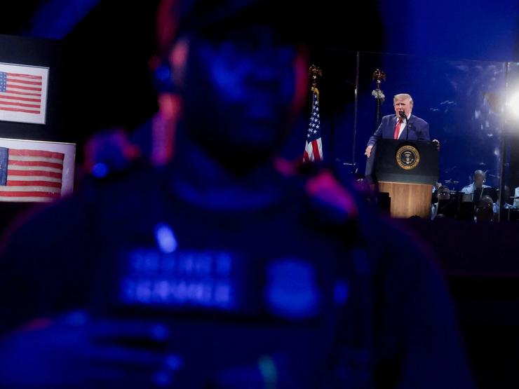 Trump speaks at the Fourth of July