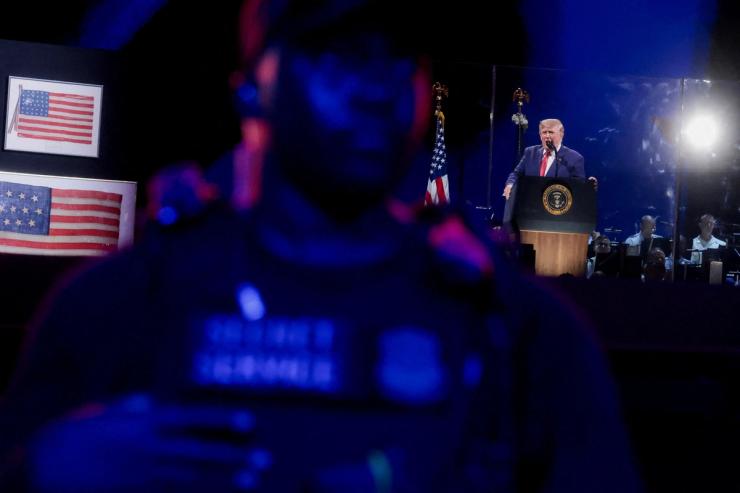 Trump speaks at the Fourth of July