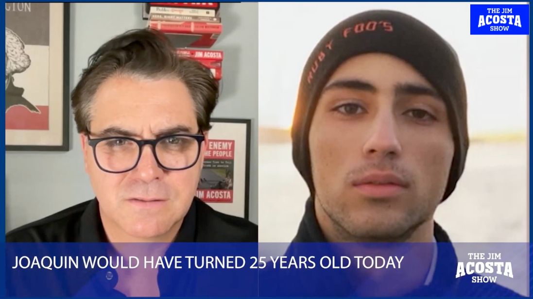 Screenshot of Jim Acosta interview with Parkland shooting victim Joaquin Oliver.