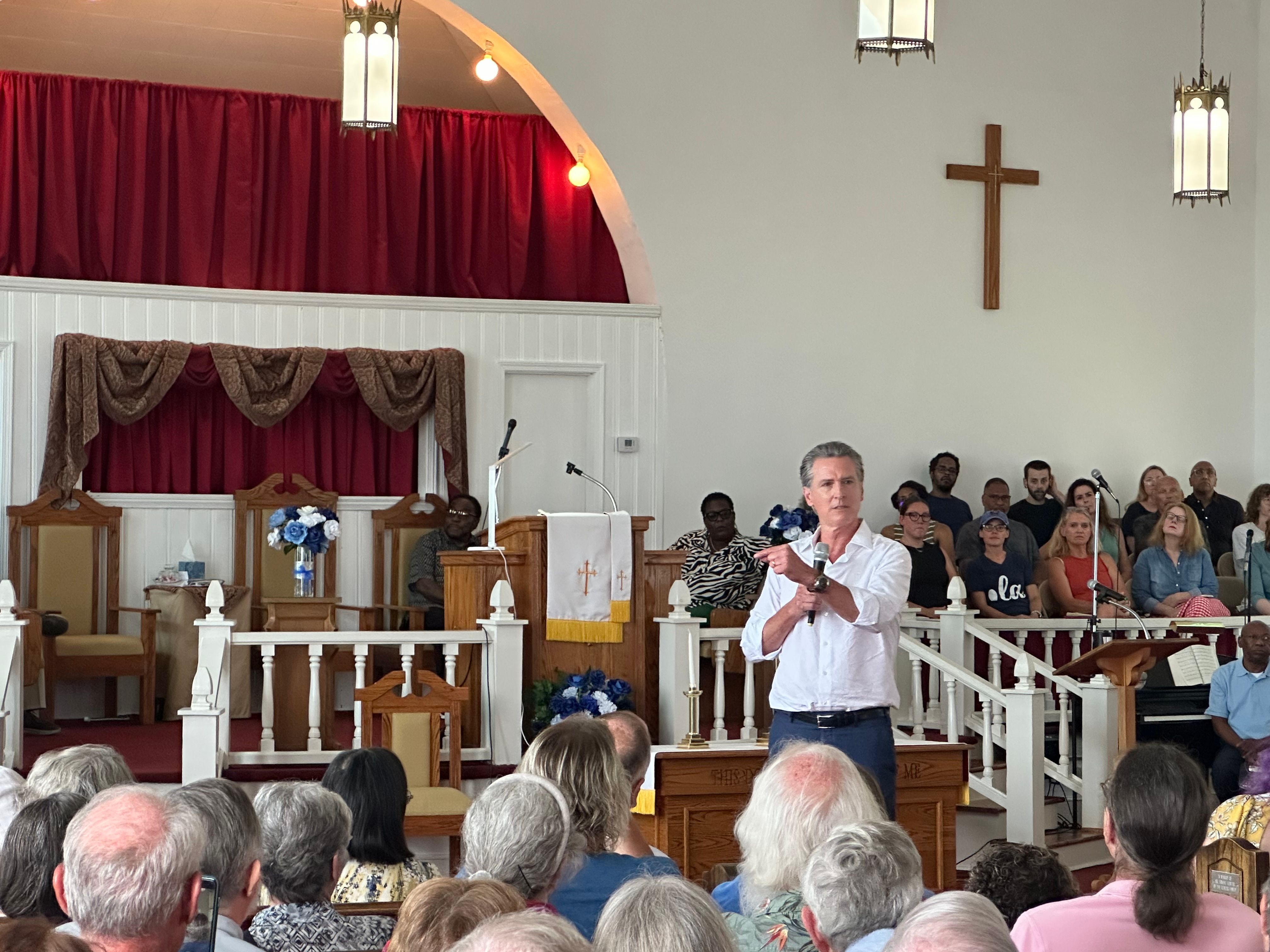 Gov. Gavin Newsom in South Carolina