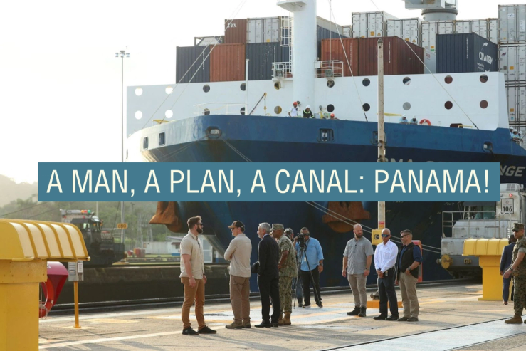 Pete Hegseth at the Panama Canal.