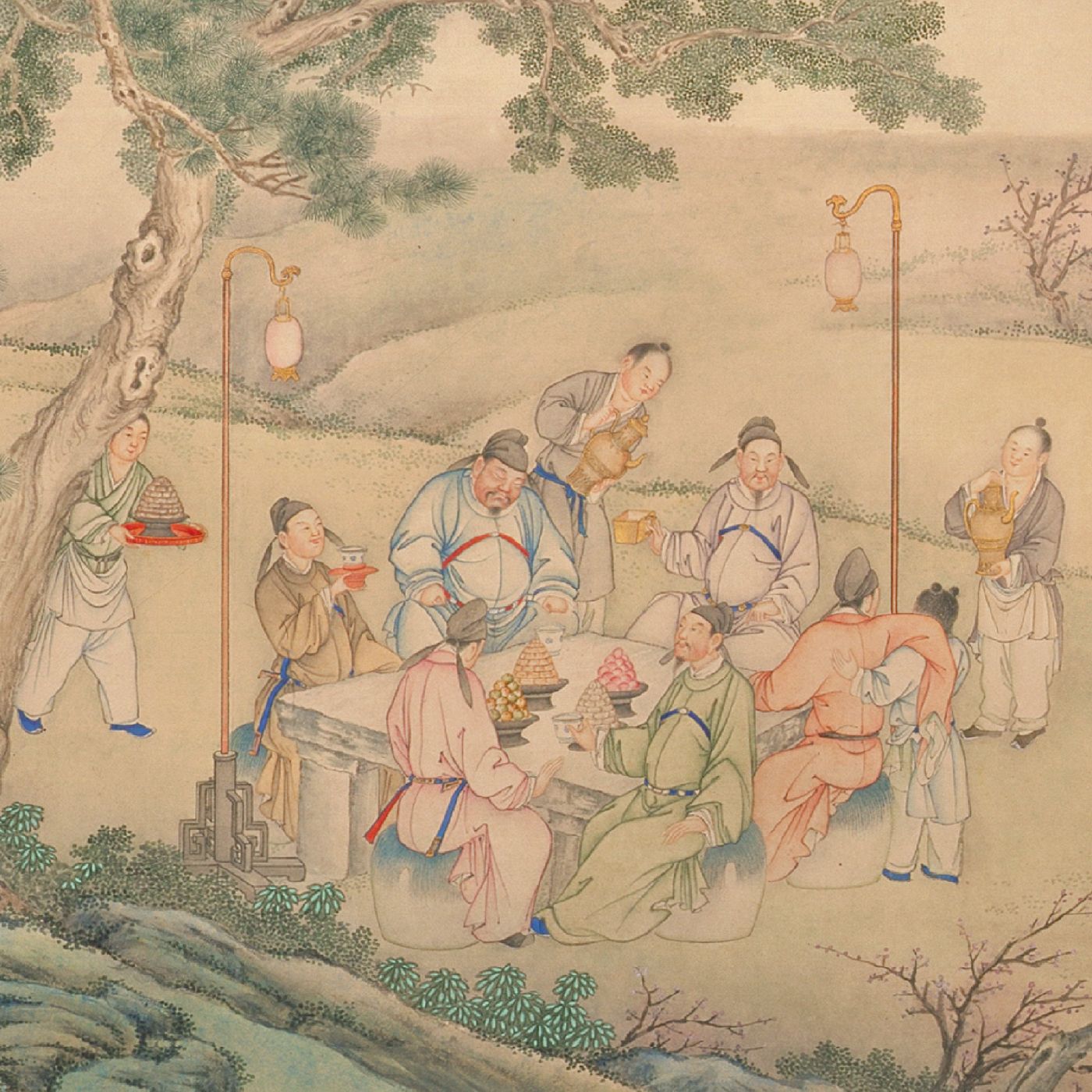 丁观鹏 (1726–1770)，细节