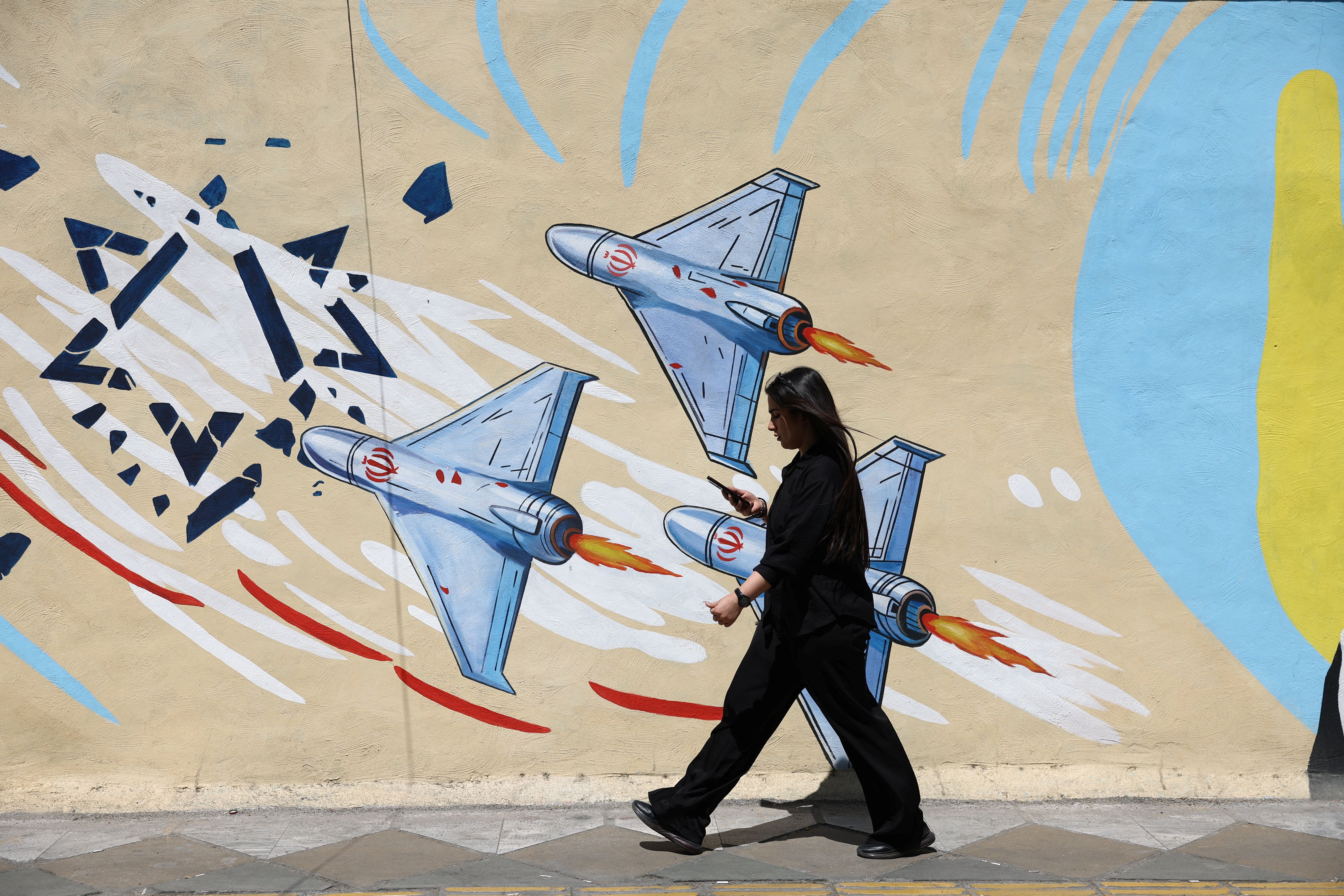 A photo showing Shahed drones in Iran. 