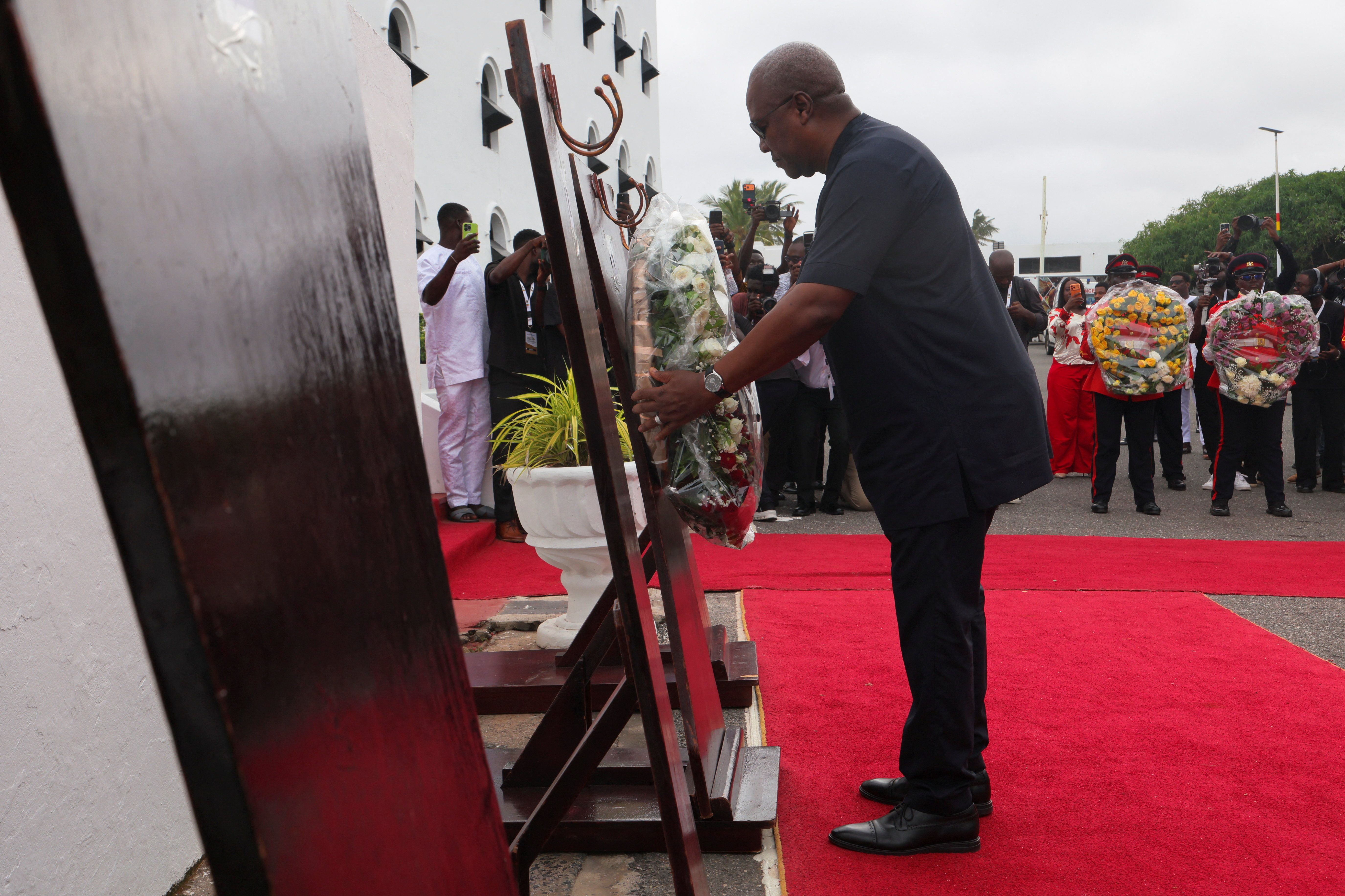 Ghana’s President John Dramani Mahama at a conference on the legacy of slavery and reparations. 
