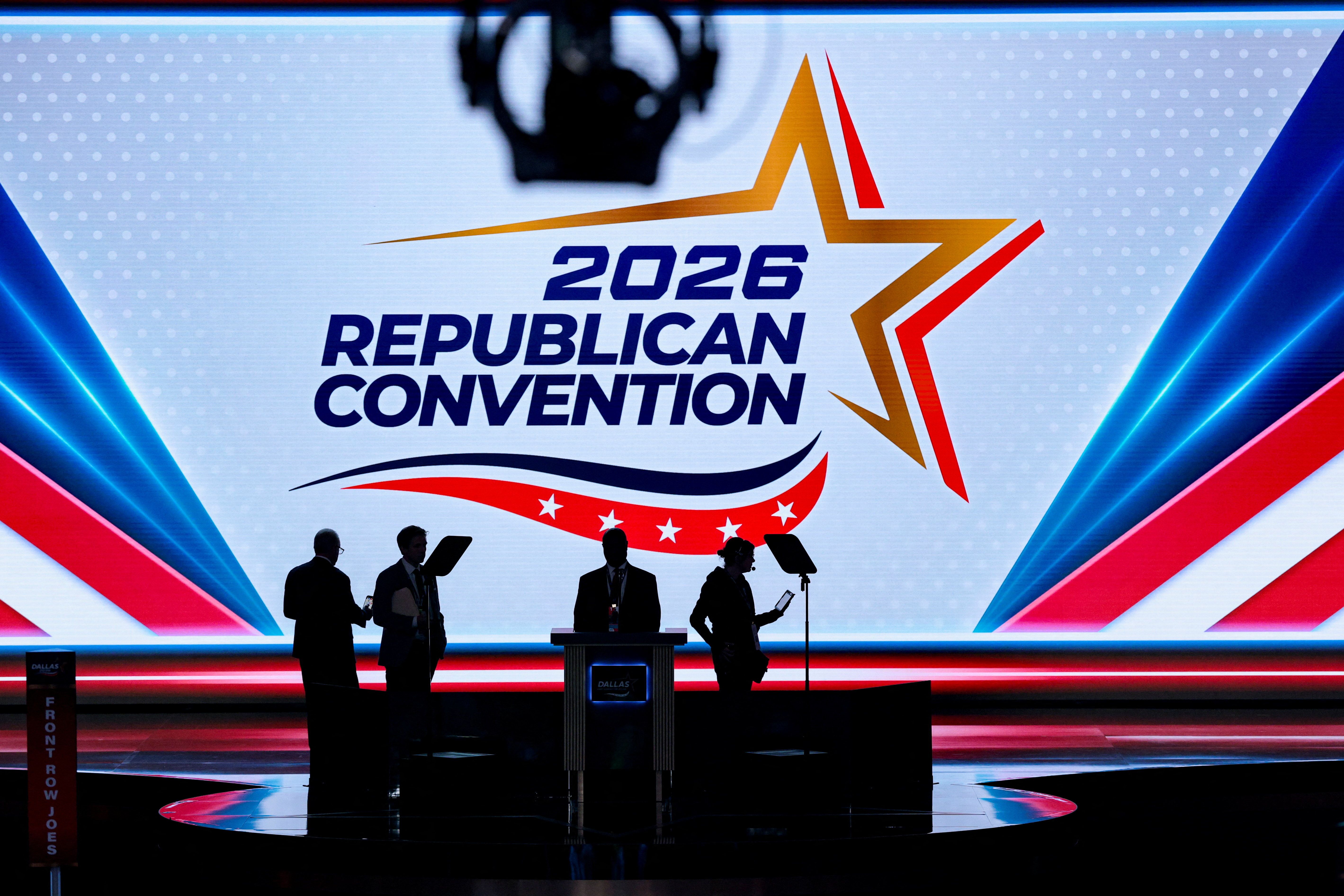 Preparations for the Republican National Midterm Convention in Dallas, Texas