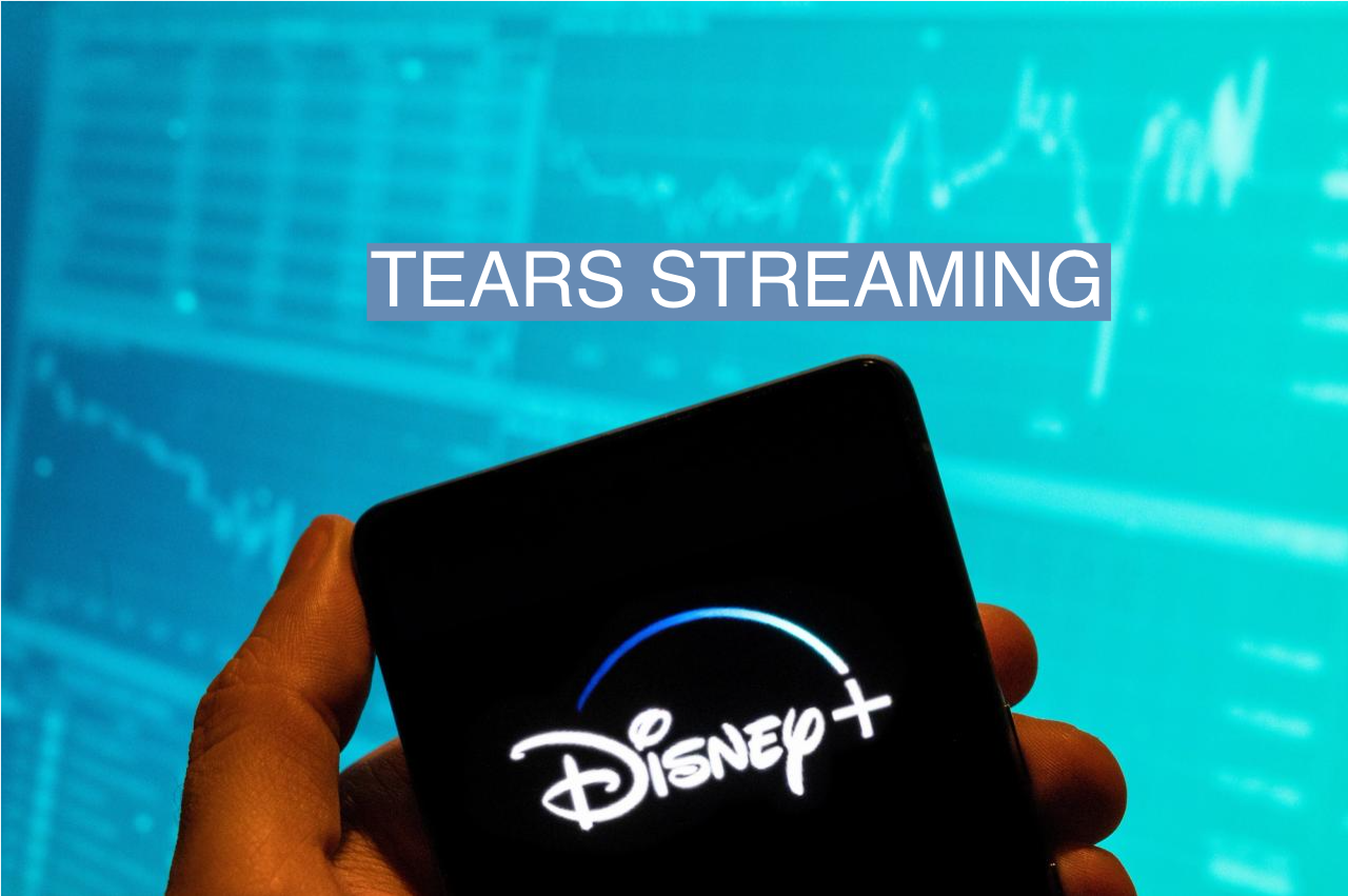 The Disney+ logo on a phone.