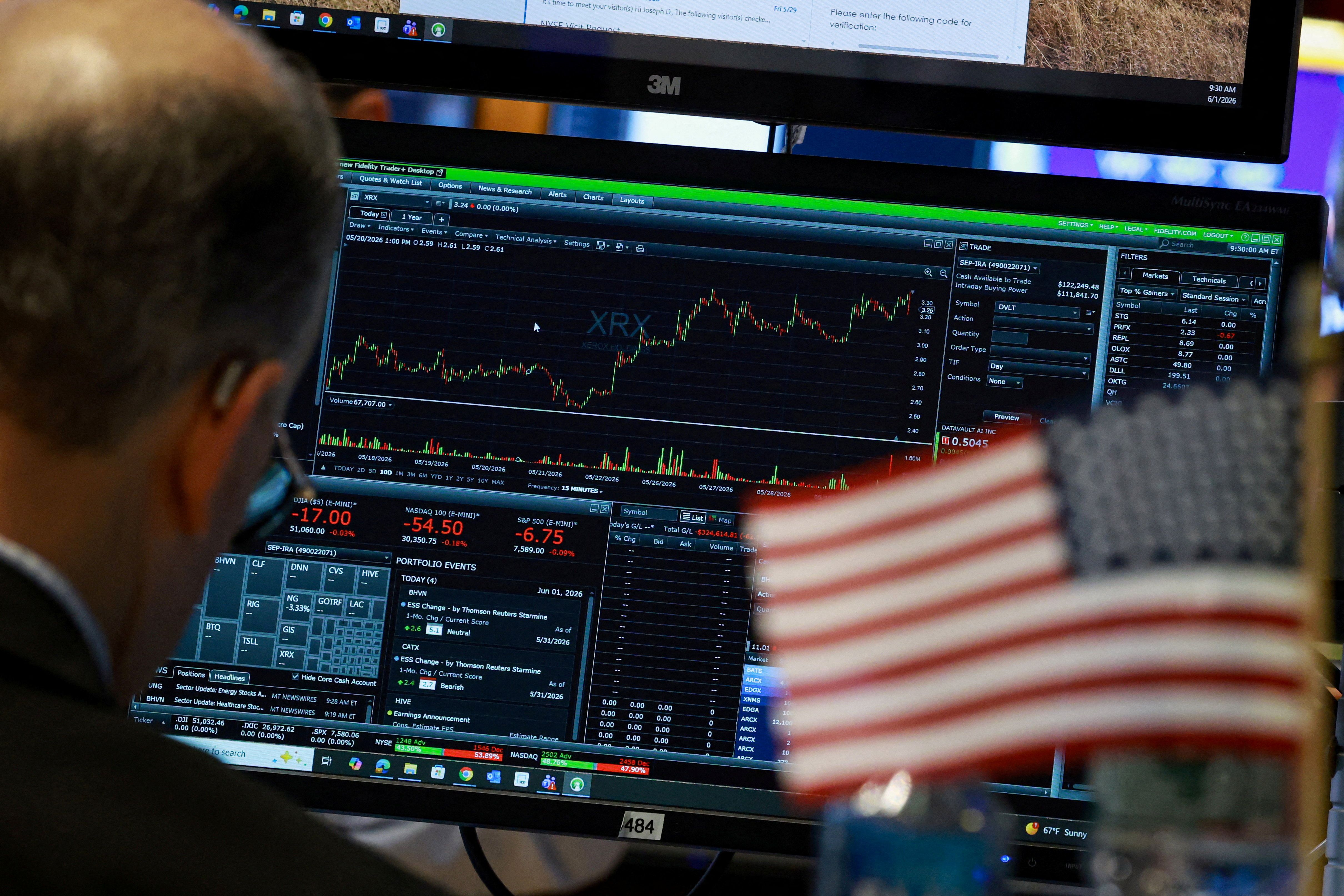A trader at the NYSE. 