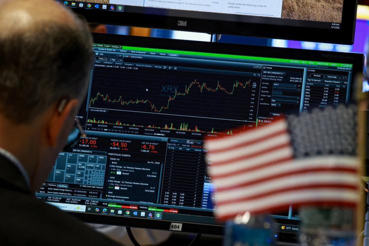 A trader at the NYSE.