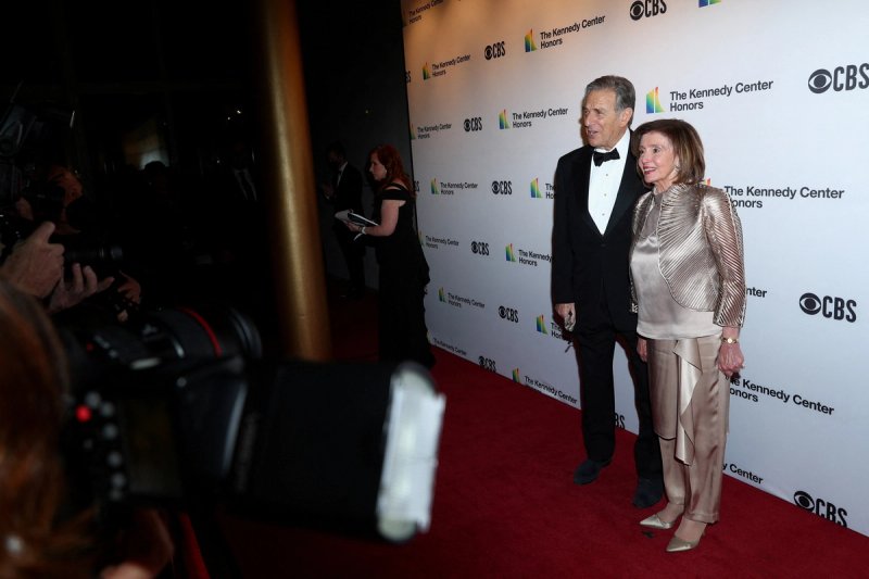Speaker of the House Nancy Pelosi and her husband Paul Pelosi attend the 44th Kennedy Center Honors, at the John F. Kennedy Center for the Performing Arts in Washington, U.S, December 5, 2021. 