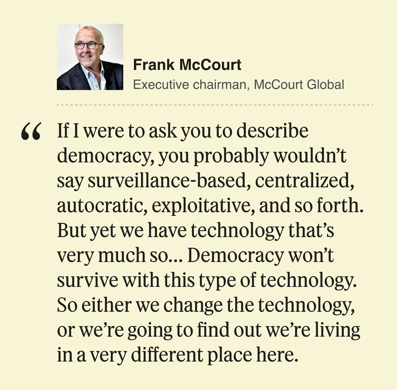 Frank McCourt quote.