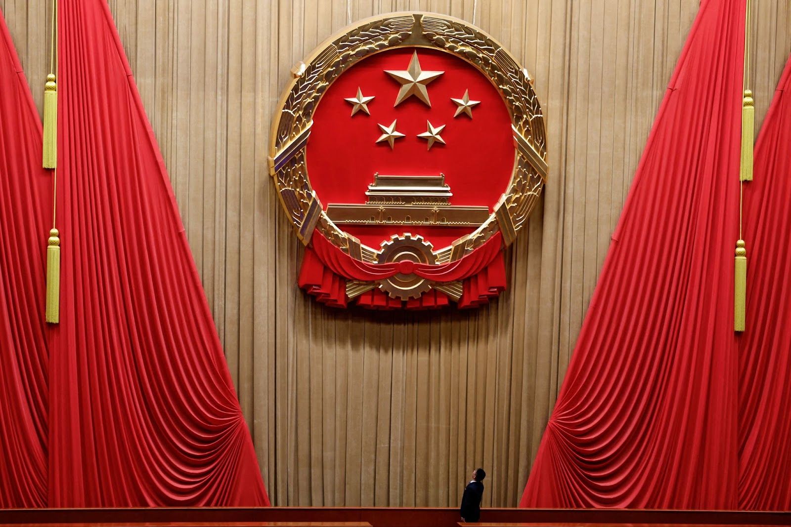 The emblem of the Chinese Communist Party 