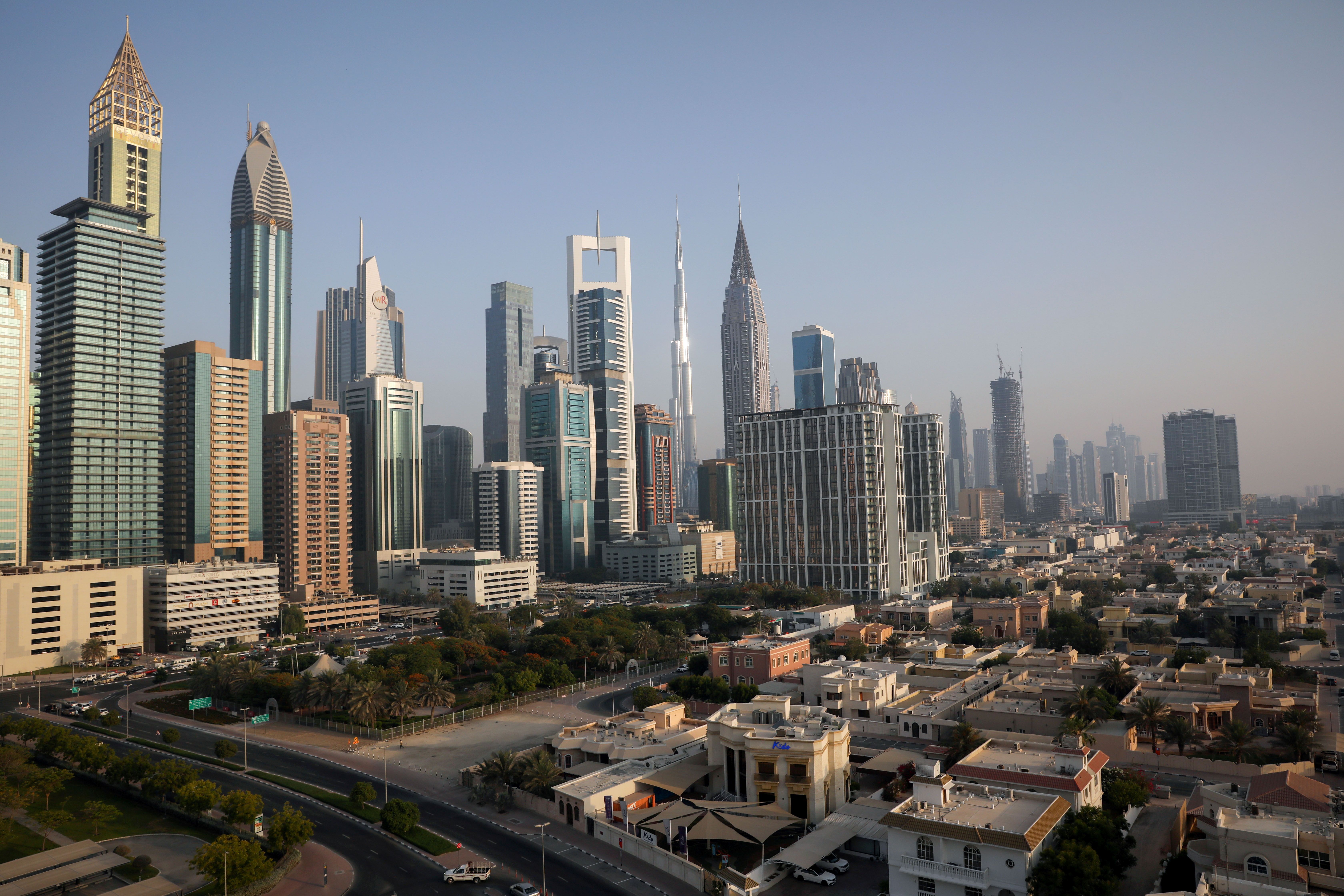 A general view of the Burj Khalifa and the downtown skyline in Dubai.