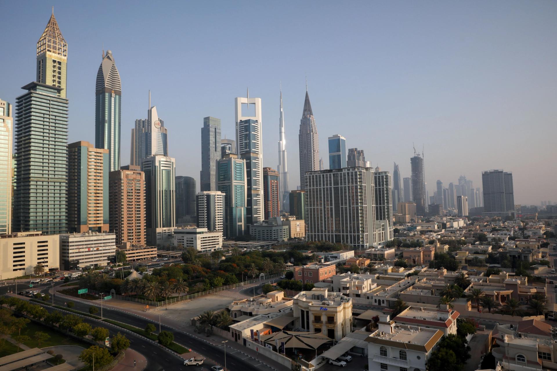 Dubai skyline.