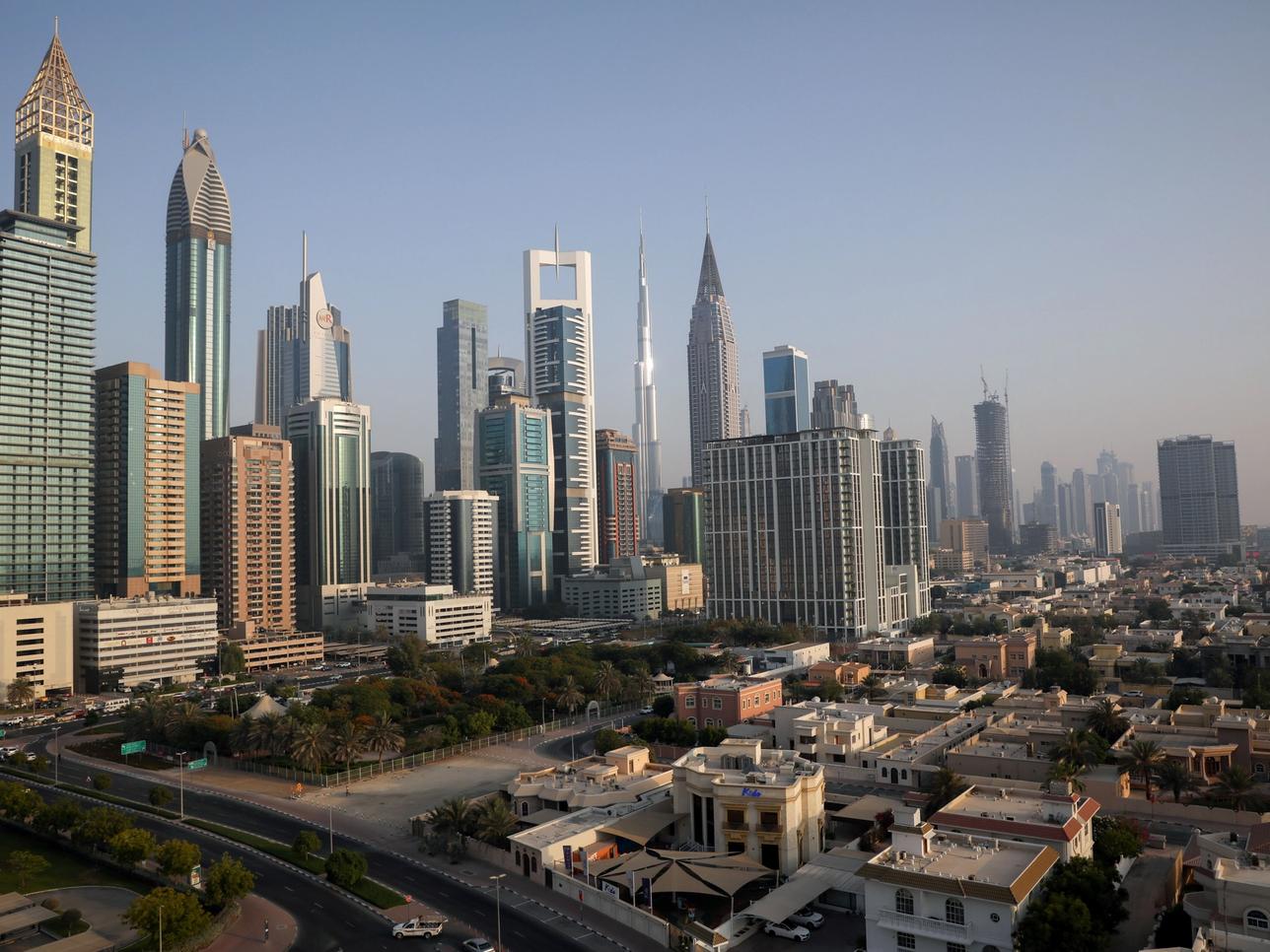 A general view of the Burj Khalifa and the downtown skyline in Dubai.