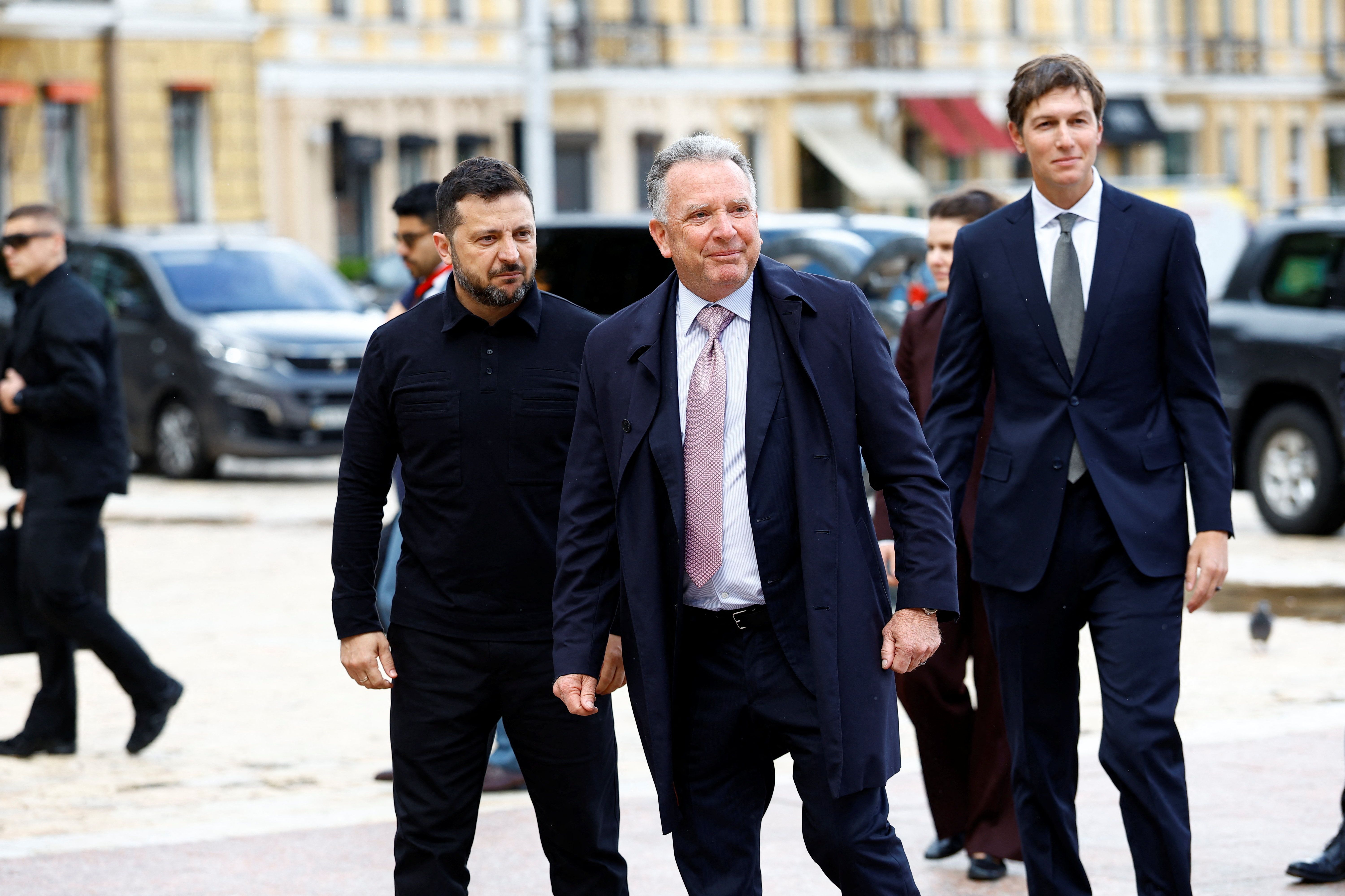 Ukraine President Zelenskiy, US special envoy Steve Witkoff and Jared Kushner.