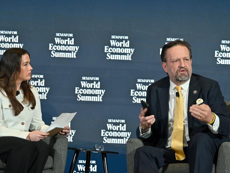 Semafor’s Shelby Talcott and White House adviser Sebastian Gorka.