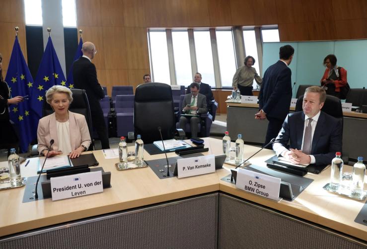 European Commission President Ursula von der Leyen and BMW Group and Chairman of the Board.