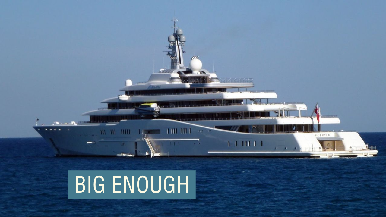 M/Y Eclipse yacht, 163 meters. Photo taken in 2011. 