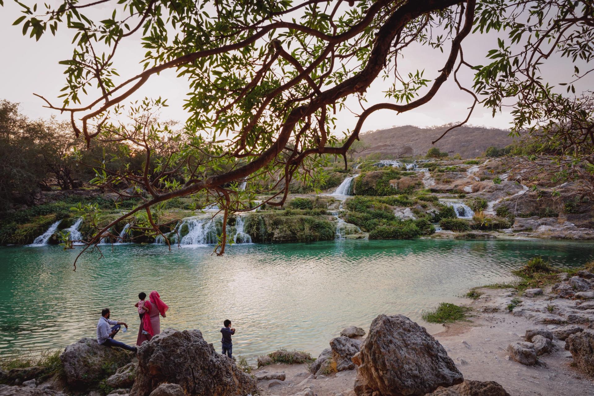 Waterfalls in Oman.