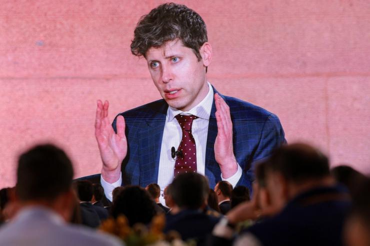 CEO of OpenAI Sam Altman speaking during the 2026 Infrastructure Summit