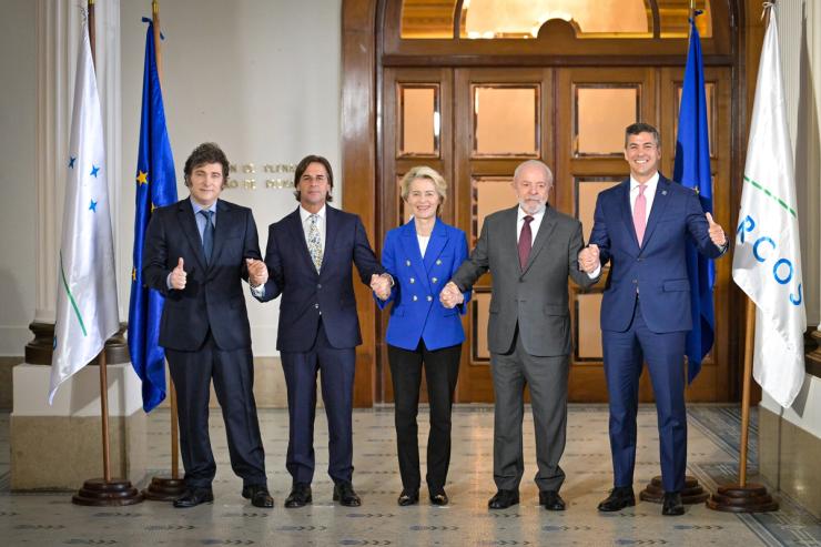 Mercosur leaders with the EU’s Ursula von der Leyen in 2024.