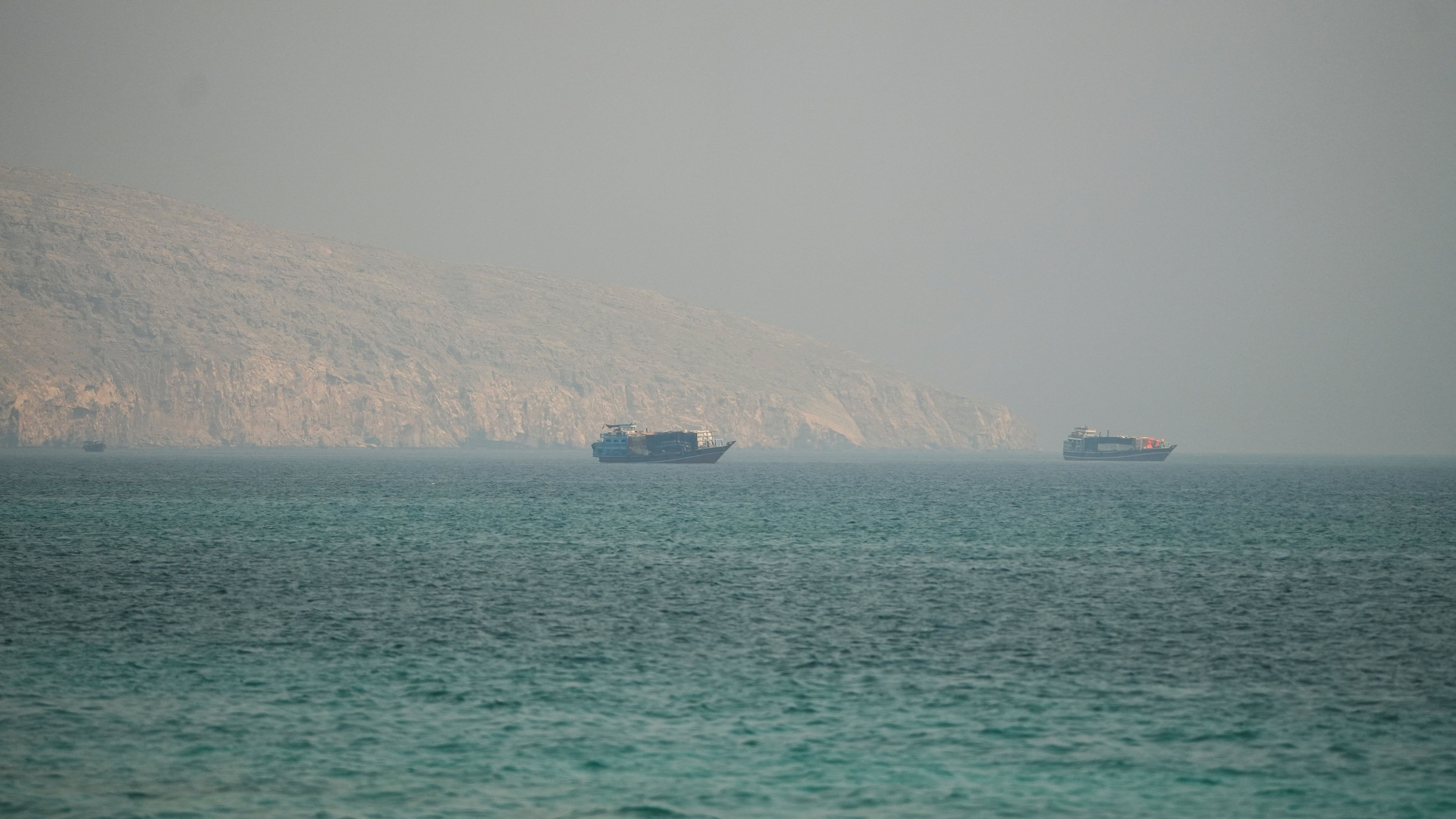 Strait of Hormuz with ships