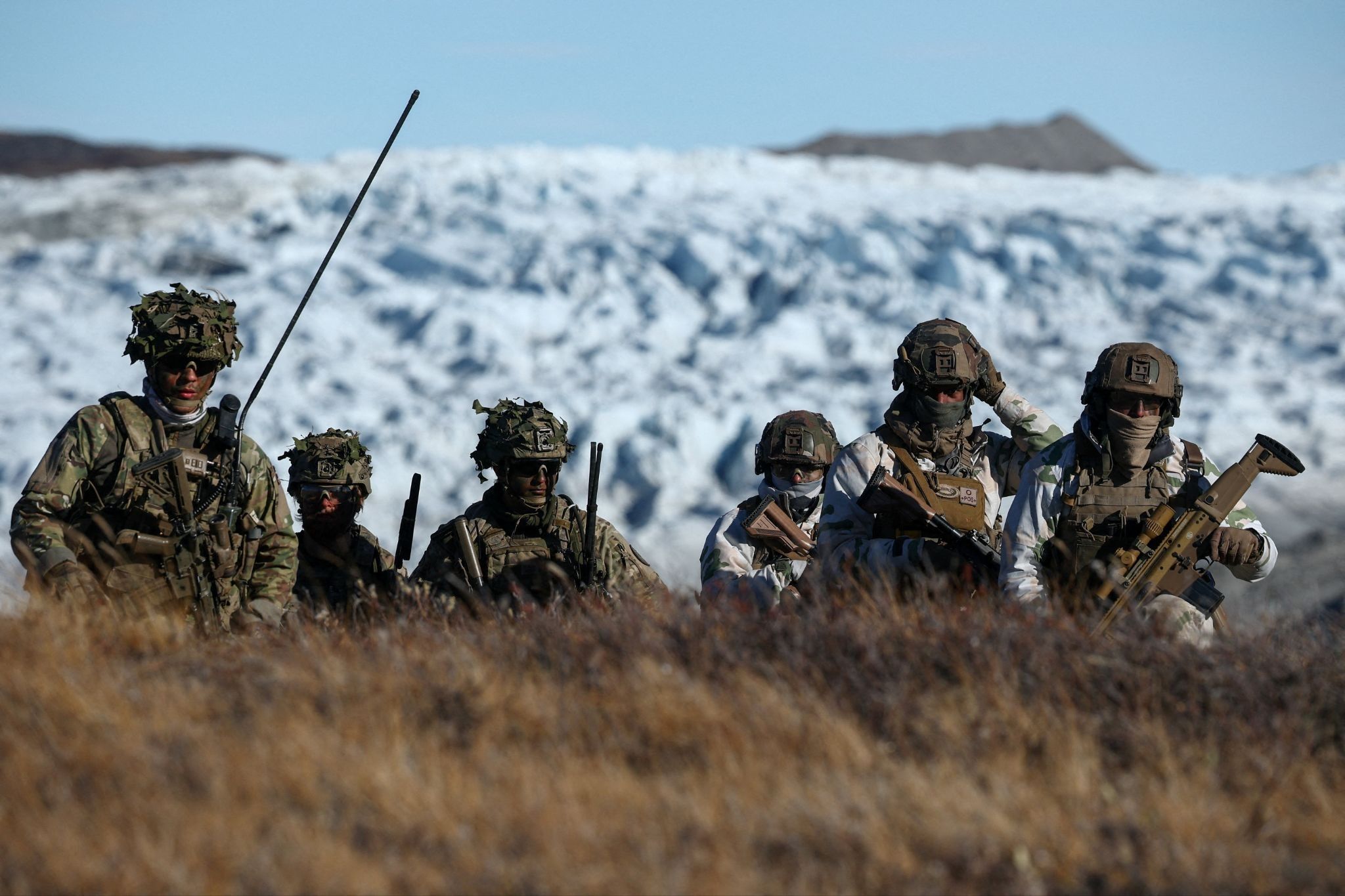 A military drill in Greenland. 
