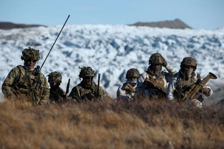 A military drill in Greenland.