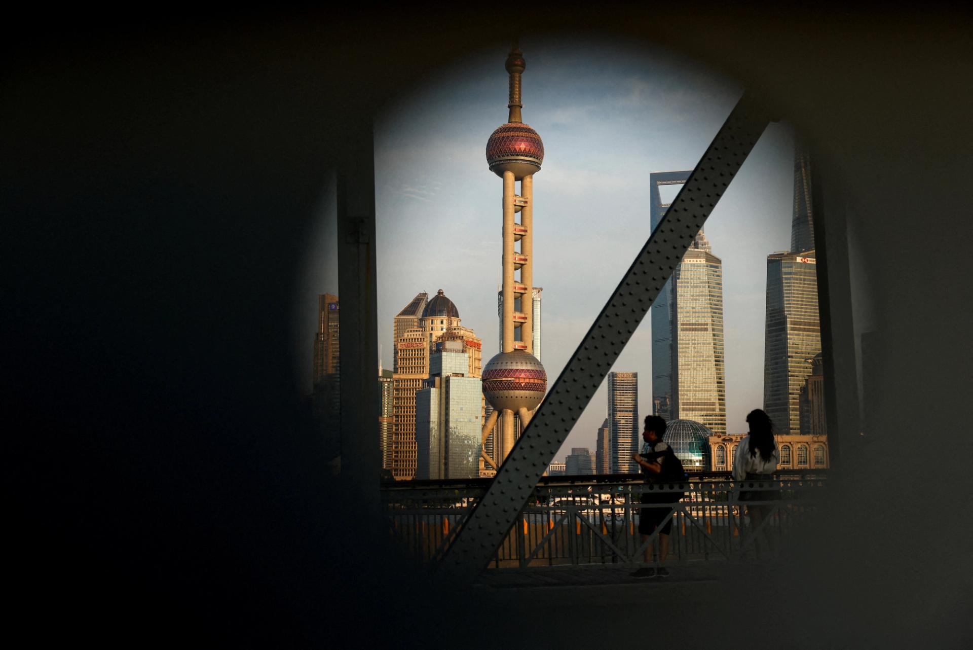 A view of Shanghai’s financial district in Pudong.