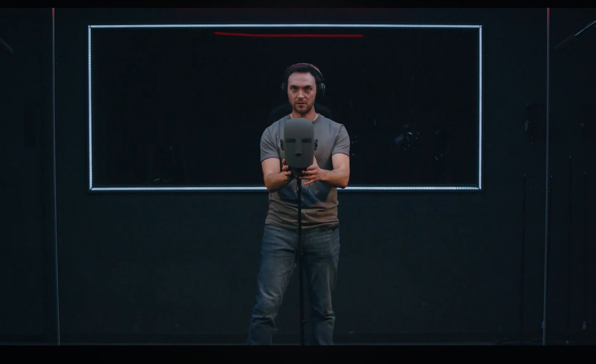 A still form Hampstead Theatre’s YouTube trailer for “A Ghost in Your Ear.”