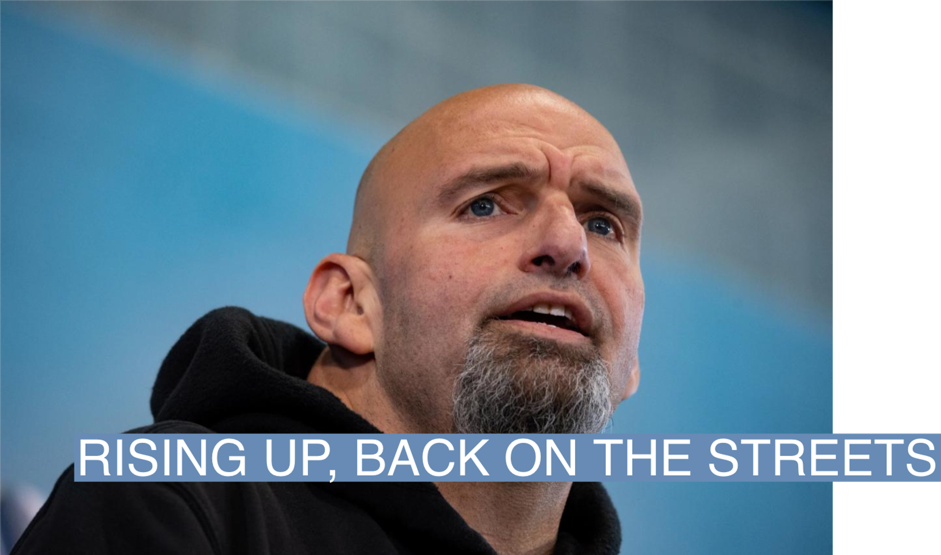 Pennsylvania Lieutenant Governor and U.S. Senate candidate John Fetterman speaks during a rally in Philadelphia, Pennsylvania, U.S., September 24, 2022.