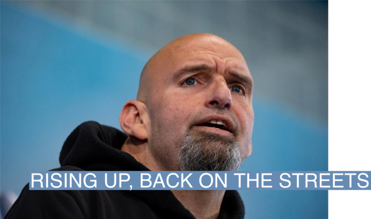 Pennsylvania Lieutenant Governor and U.S. Senate candidate John Fetterman speaks during a rally in Philadelphia, Pennsylvania, U.S., September 24, 2022.