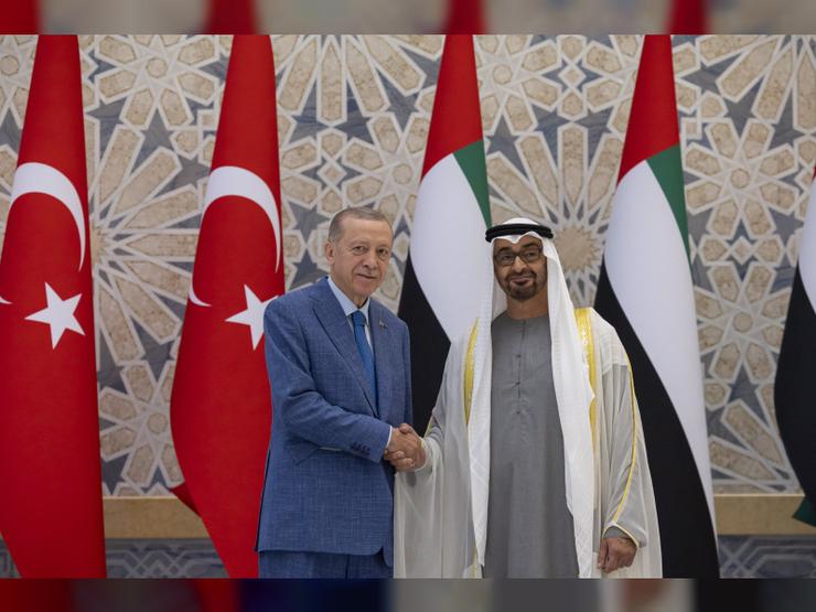 President Sheikh Mohamed bin Zayed and Turkish President Recep Tayyip Erdogan. Emirates News Agency