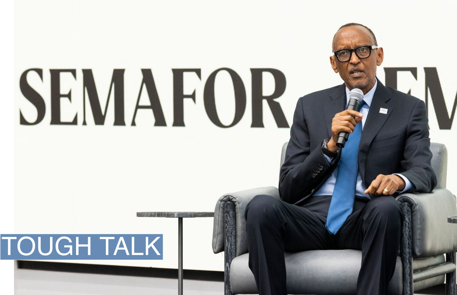 President Paul Kagame speaks during Semafor Africa Week, Dec. 14, 2022