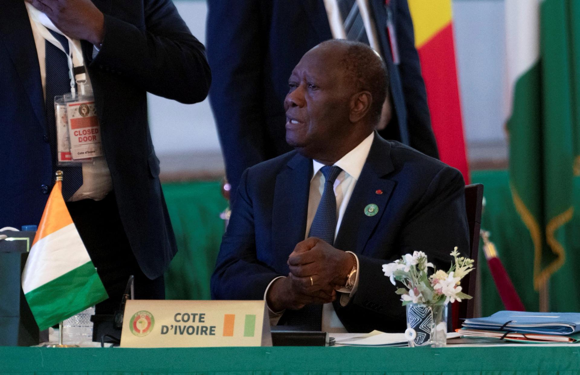 Ivory Coast president Alassane Ouattara attends the 66th ordinary session of the Economic Community of West African States (ECOWAS) in Abuja, Nigeria, in December.