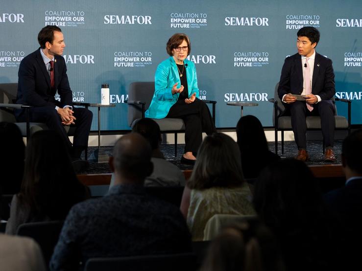 Reps. Kevin Kiley, I-Calif, and Suzanne Bonamici, D-Ore. speak to Semafor’s Nicholas Wu