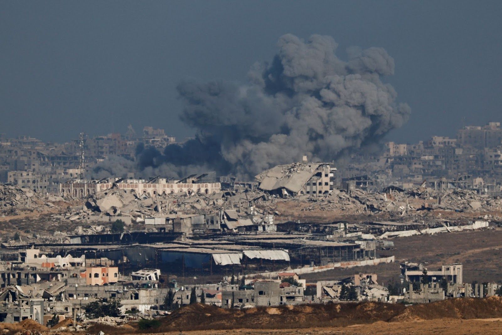 The aftermath of a strike in Gaza