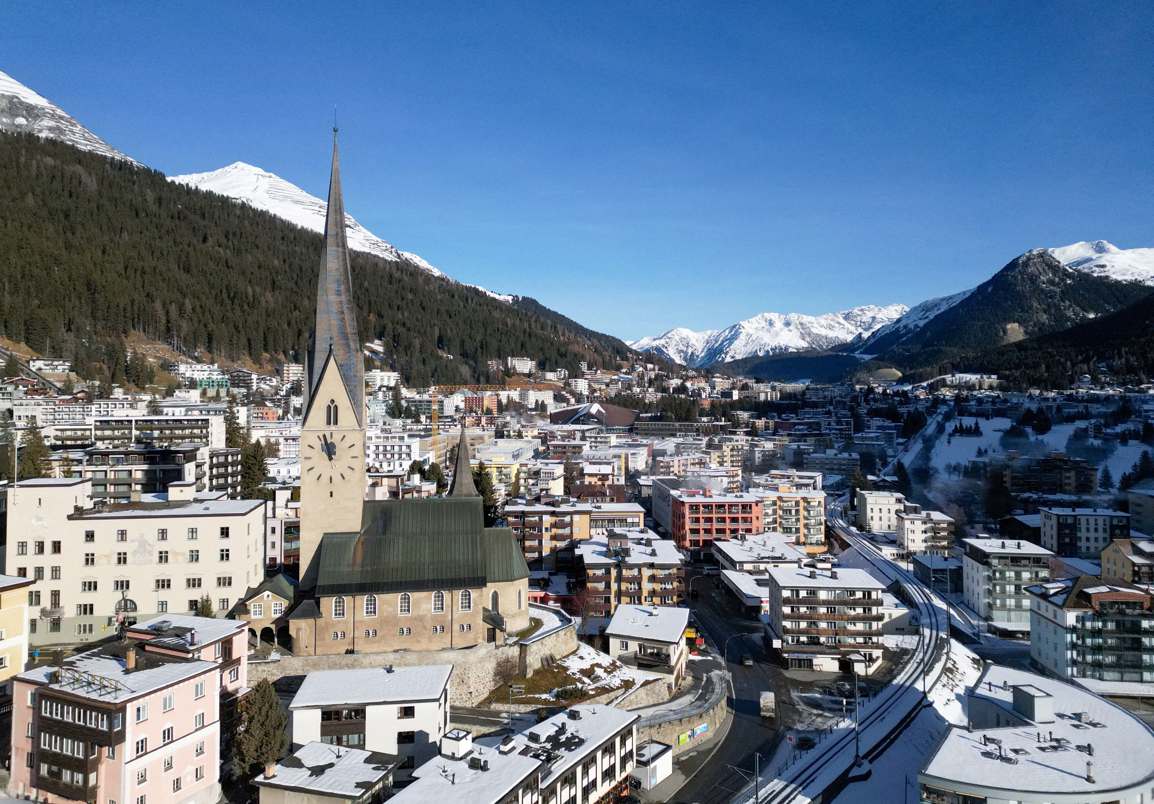 A view of the town of Davos.