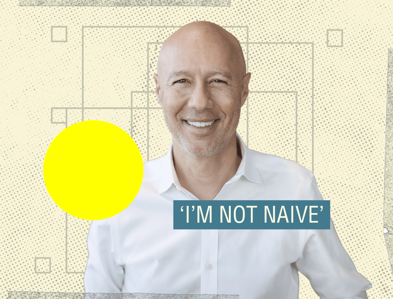 A graphic showing David Risher, CEO of Lyft.