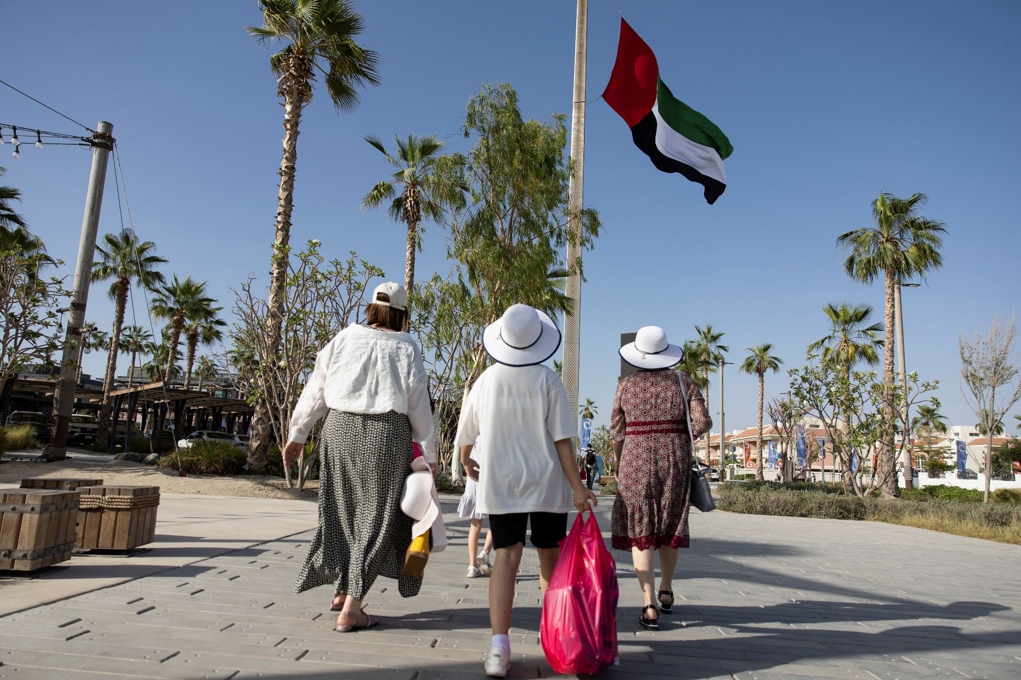 Tourists in Dubai.