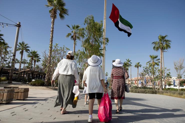 Tourists in Dubai.