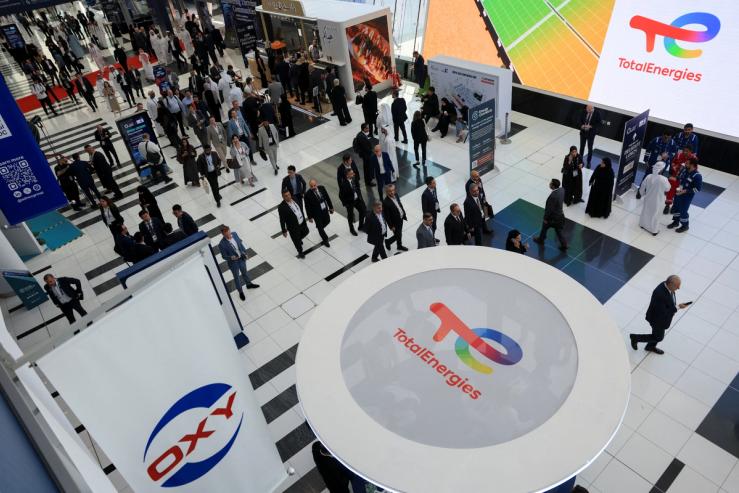 Attendees at the annual ADIPEC in Abu Dhabi on Nov. 3, 2025.