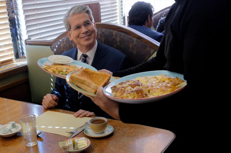 Scott Bessent is served at a diner