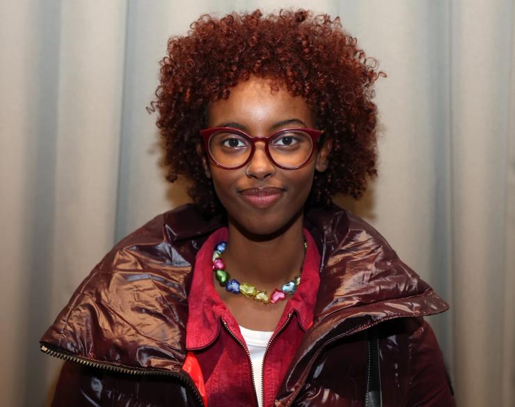 Isra Hirsi attends “Bob Marley: One Love” NYC screening presented by adidas Originals at Park Avenue Screening Room on Feb. 13, 2024, in New York City