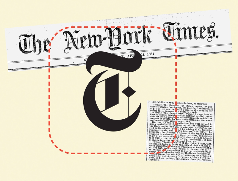 New York Times logo and clip