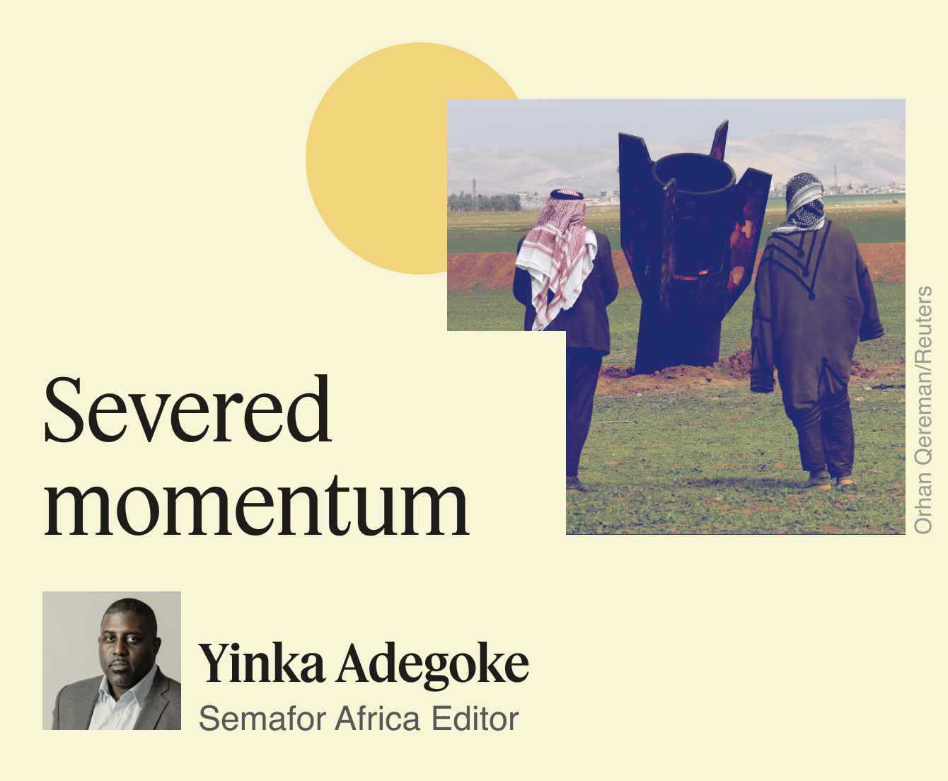 Severed momentum, Yinka Adegoke