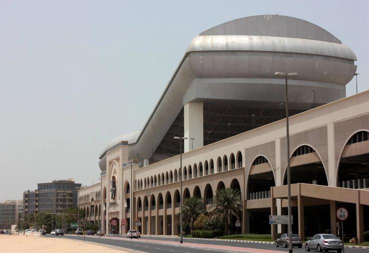 n exterior view of the indoor ski slope at Mall of the Emirates in Dubai.
