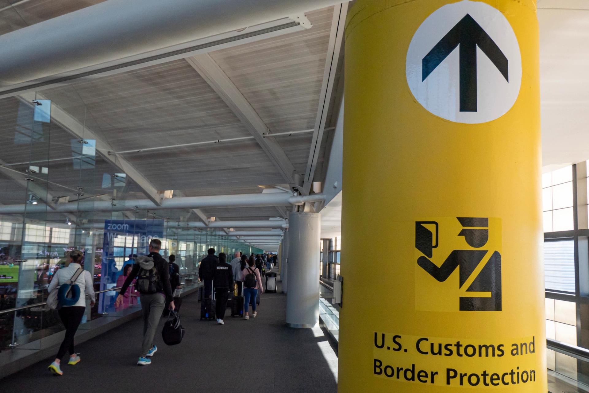 U.S. Customs and Border Protection CBP sign.