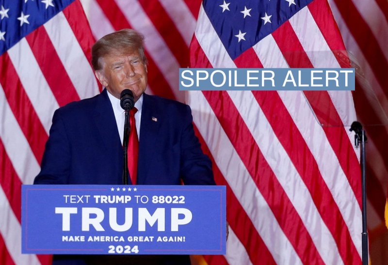Former U.S. President Donald Trump announcing his campaign at Mar-a-Lago. November 15, 2022. 