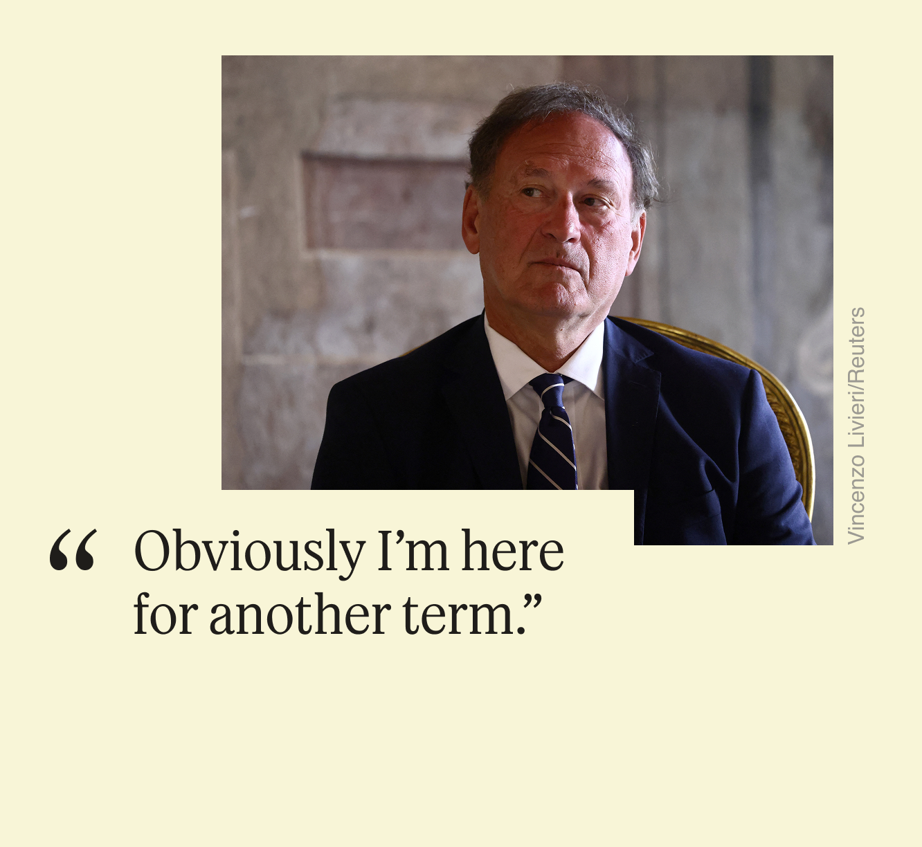 “Obviously I’m here for another term.”